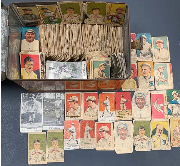 Remarkable Discovery: Vintage 1920s Baseball Cards Including Babe Ruth and 'Shoeless' Joe Jackson Unearthed in Century-Old Tobacco Tin
