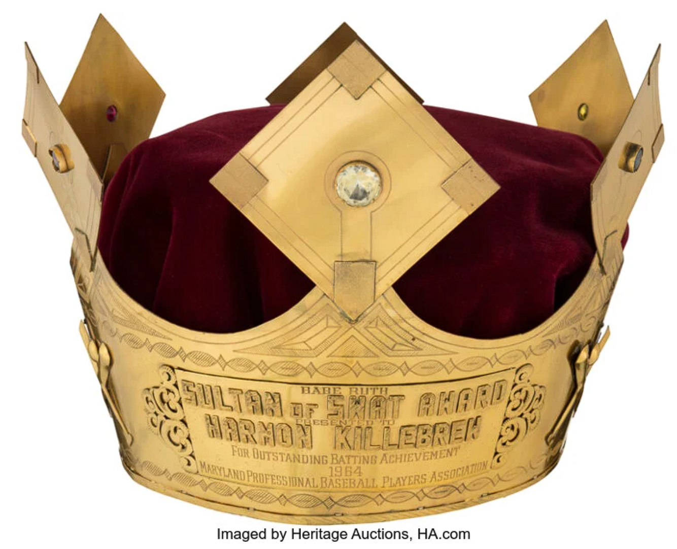 Heritage Auction Features Rare Babe Ruth Sultan of Swat Award Won by Harmon Killebrew