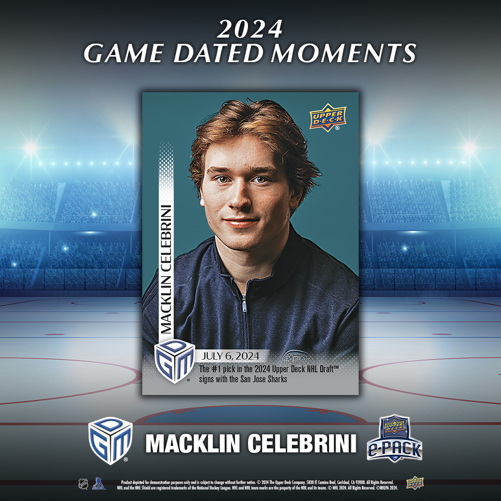 Upper Deck Announces Exclusive Autograph Trading Card Deal with Macklin Celebrini, Number One Overall 2024 NHL Draft Pick