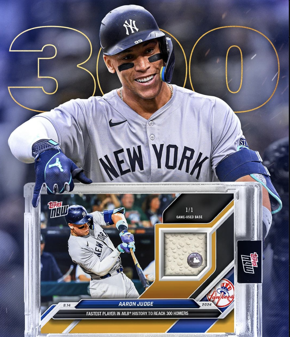 Swinging for History: Topps Brings You a Piece of Aaron Judge’s 300th Home Run!