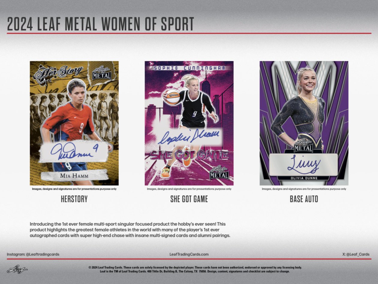 Leaf Unveils Women of Sport Trading Card Collection Featuring NIL Trailblazers