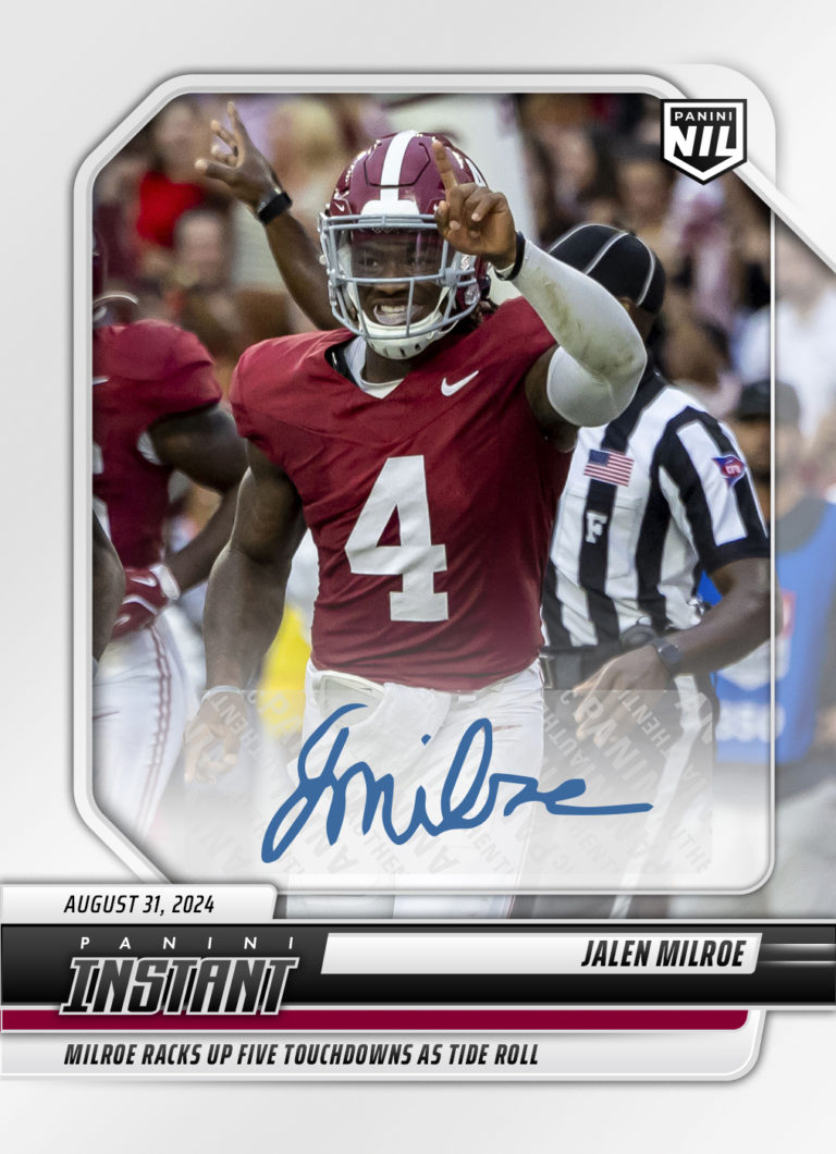 Panini America Announces Exclusive Autograph Deal with Alabama Quarterback Jalen Milroe
