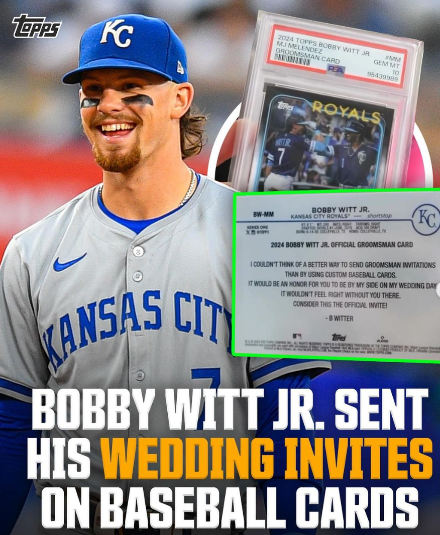 Bobby Witt Jr. Turns Baseball Cards Into Wedding Invitations
