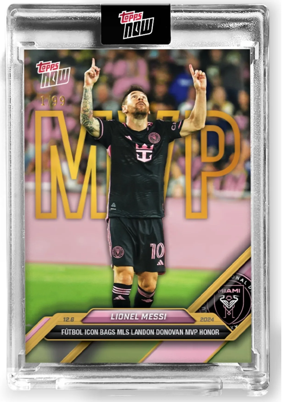 Lionel Messi Honored with MLS MVP Topps Now Collector's Edition Card