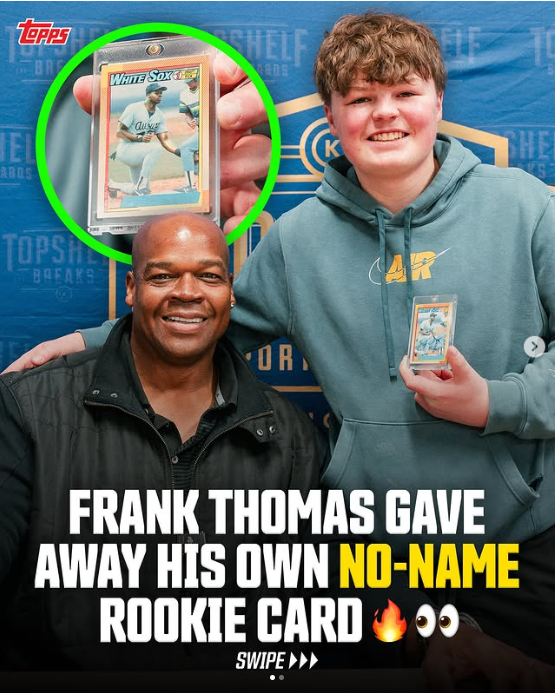 Frank Thomas Gives Away Rare No-Name Rookie Card at Topps Rip Night