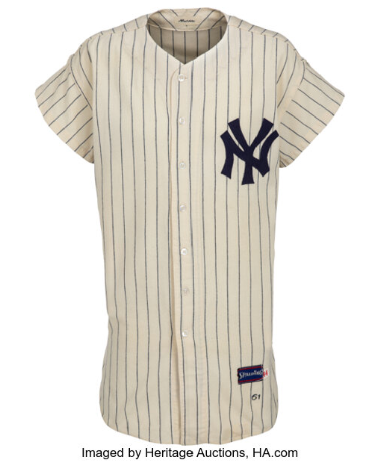 Historic 1961 Roger Maris Yankees Jersey Hits the Auction Block, Expected to Fetch Over $1 Million