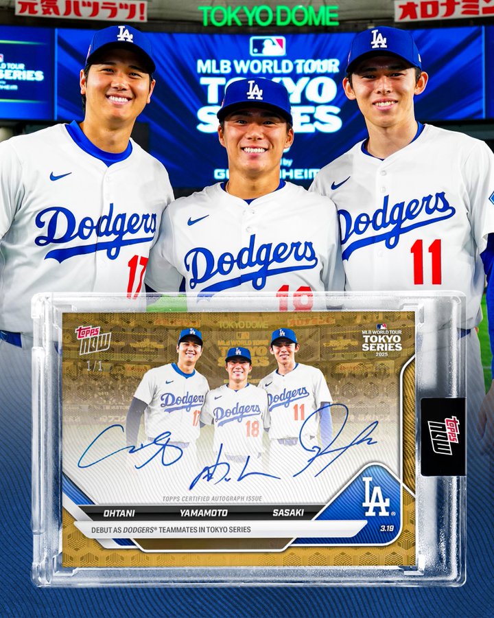 Tokyo Series Triple Auto: Ohtani, Sasaki, and Yamamoto Make History