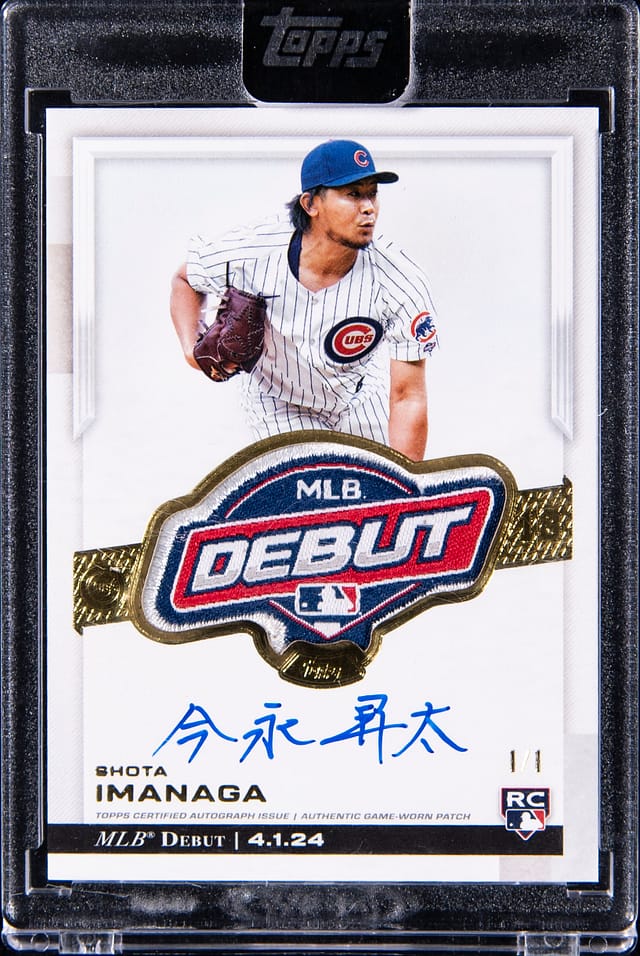 Shota Imanaga’s Rookie Debut Patch Card Sells for $82K at Auction