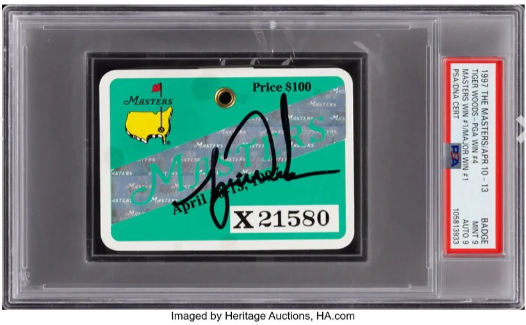 1997 Tiger Woods Autographed Masters Badge Hits Heritage Auctions