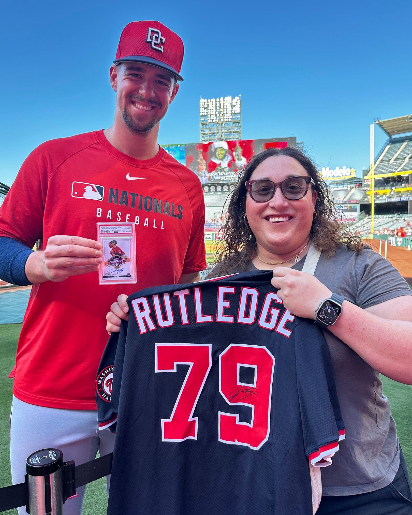 Collector Annabelle Creates Unforgettable Moment After Pulling Jackson Rutledge’s Debut Patch Card