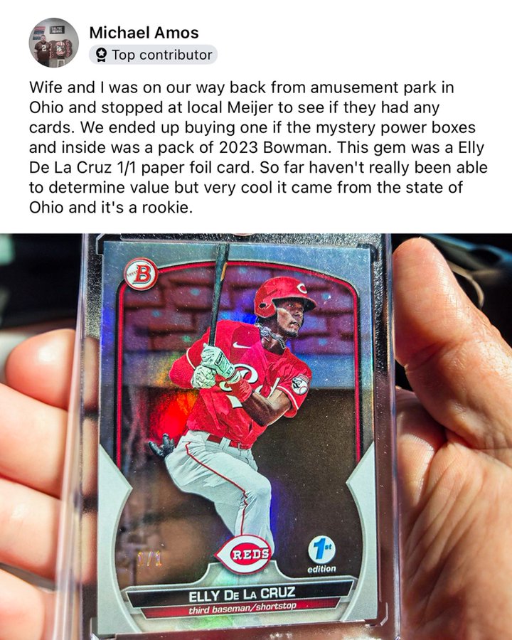 Couple’s Unexpected Stop Leads to Incredible 1-of-1 Elly De La Cruz Rookie Card Find