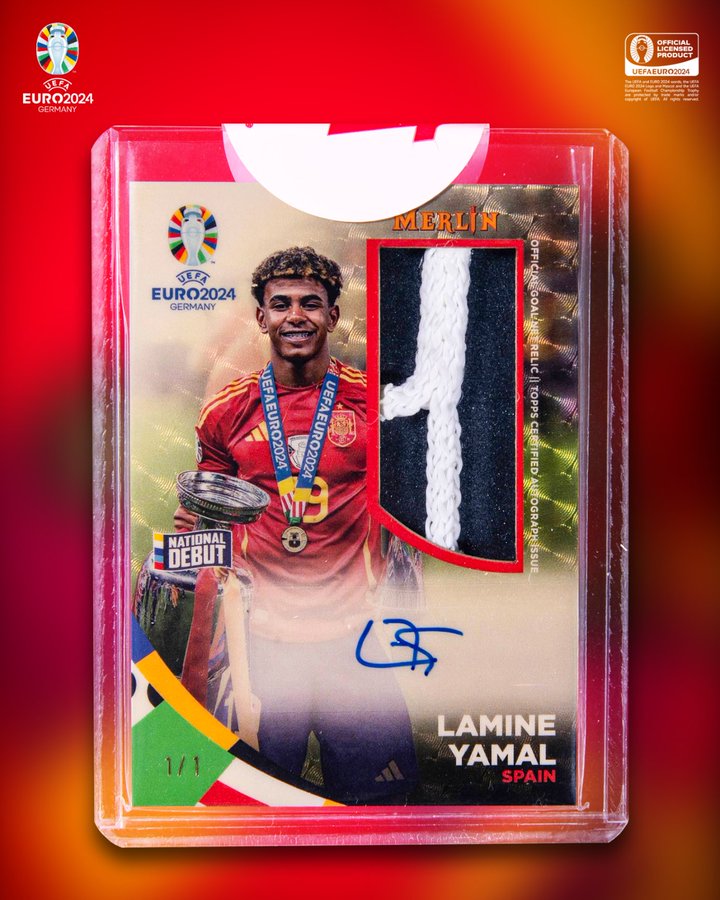 JUST SOLD: Lamine Yamal 1-of-1 Net Relic From Euro 2024 Final Sells for $86,621