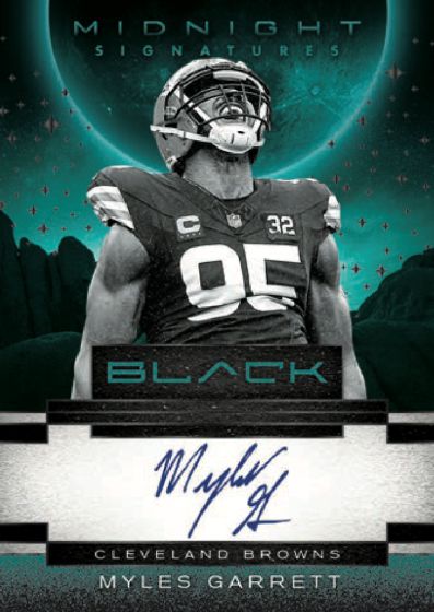 2025 Panini Black Football turns the lights down and lets the hits do the talking
