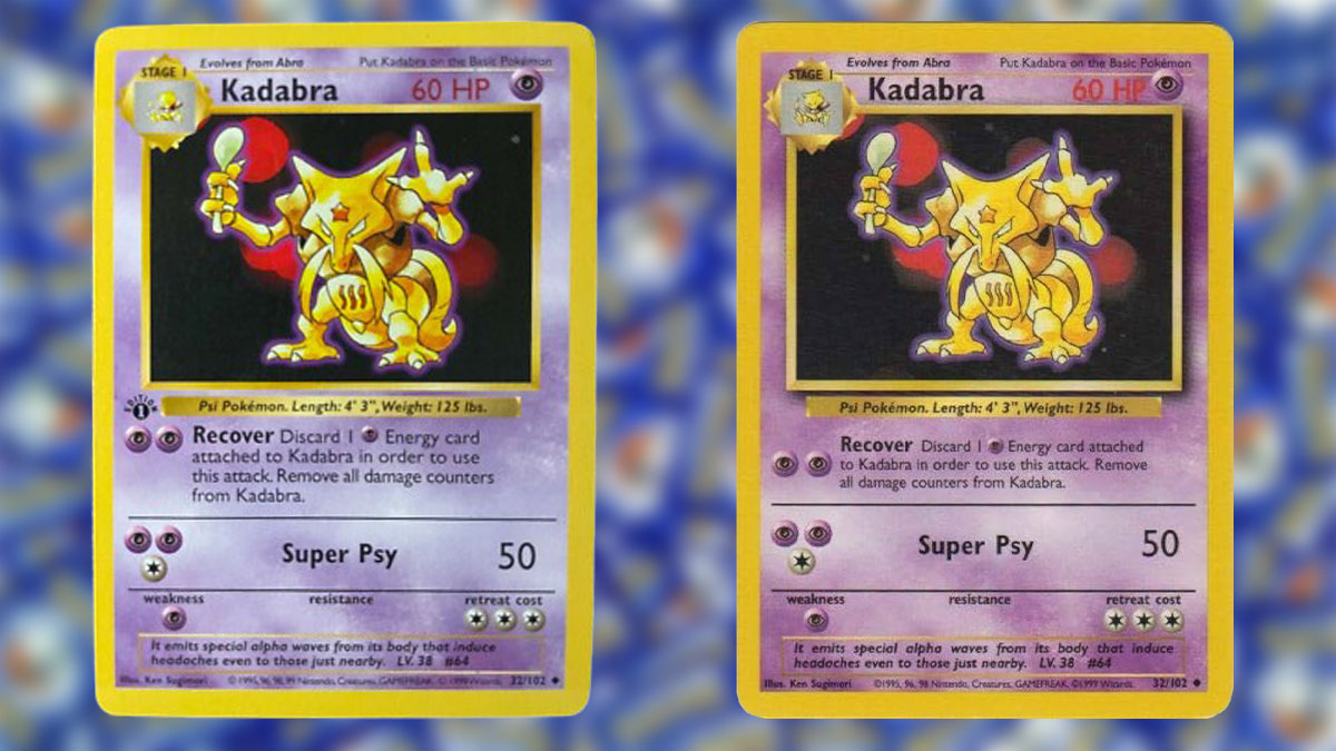 Shadowless vs shadowed Base Set Pokémon cards, what changed and how to spot them fast