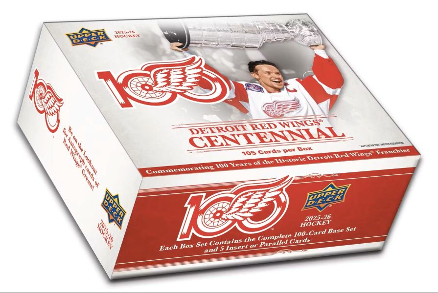 2025-26 Upper Deck Detroit Red Wings Centennial Box Set: A Century of Hockey Greatness