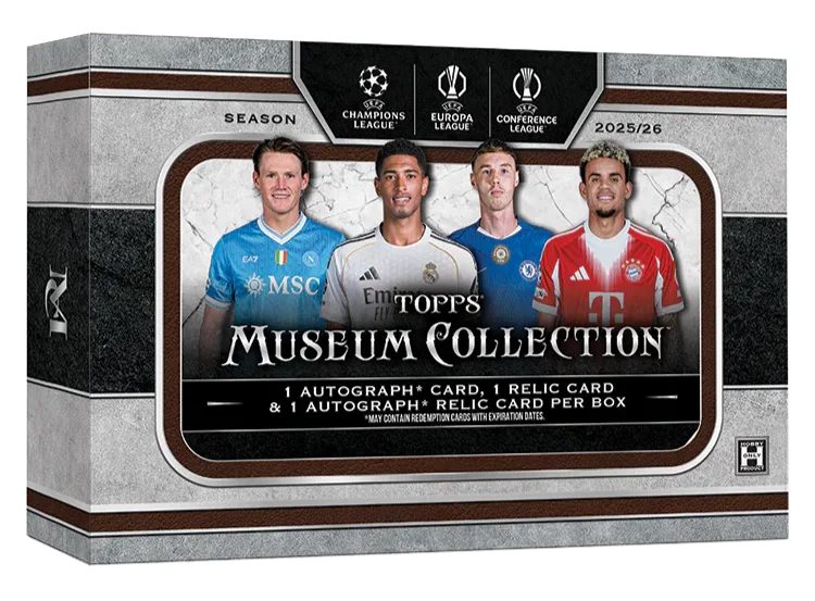 2025-26 Topps Museum Collection UEFA Club Competitions Checklist, Box Details and Key Cards