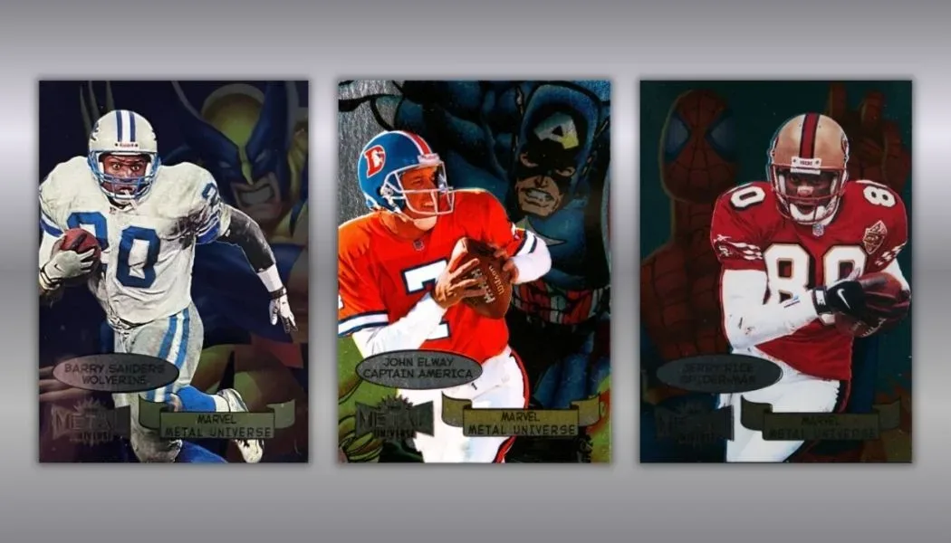1997 Metal Universe Football Marvel Metal Inserts Surge as 1990s Card Demand Climbs